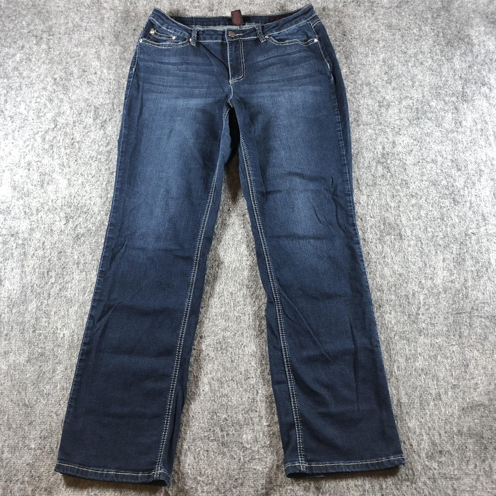 Earl Jean Straight Leg Jeans Womens‎ 14 Y2K Rhinestone Denim